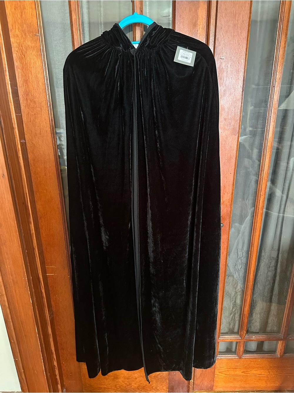 Black Velvet Cape with Hood NWT Adult One Size Fits Most